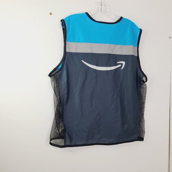 Amazon Men's Blue Black Luly Yang DSP High Visibility Work Vest Size L - Picture 3 of 6